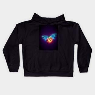 Neon Halloween design Kids Hoodie